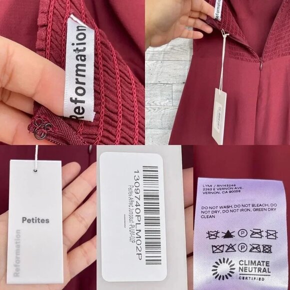 REFORMATION Alfred Jumpsuit  size 2 P - Picture 16 of 16